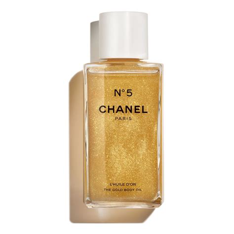 chanel body oil gold.